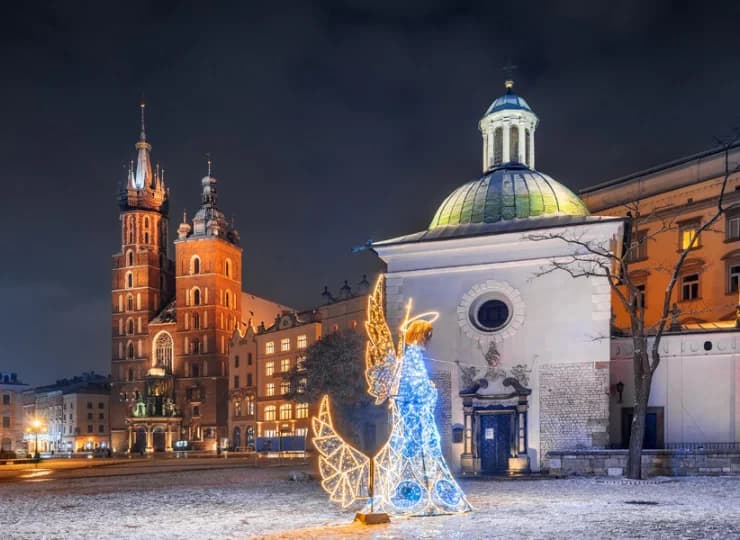 W okresie świątecznym Kraków jest wspaniale dekorowany
