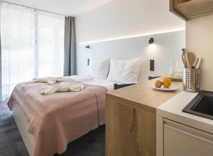 Apartament Smart to 1-pokojowa przestrzeń z tarasem z widokiem na góry