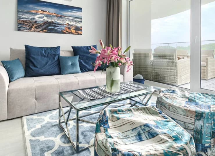 Apartament Grand w morskiej stylistyce