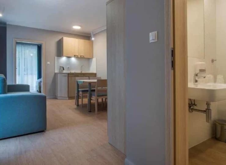 Apartamenty są przestronne i praktycznie urządzone