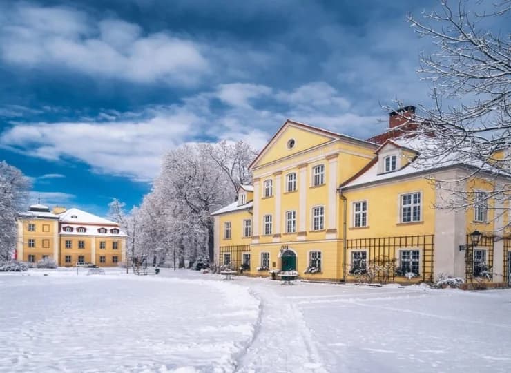 Mały Pałac w zimowej szacie