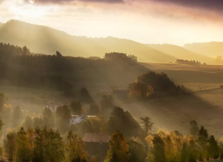 Spokojna i malownicza okolica zachęca do aktywności na świeżym powietrzu