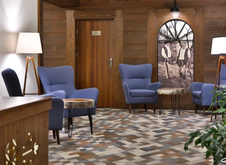 Wnętrza są stylowe, eleganckie i przyjemne