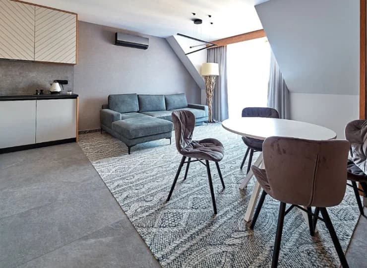 Przestronny salon apartamentu nr 11