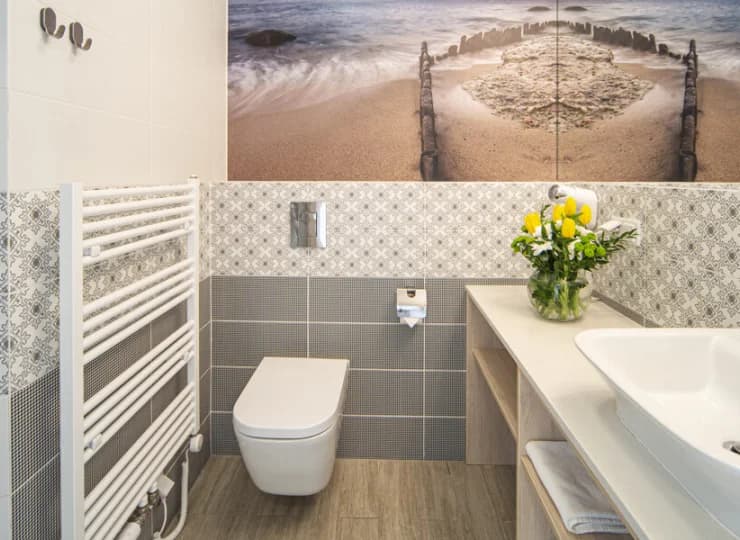 Każdy apartament posiada nowoczesną łazienkę