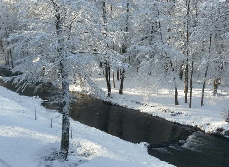 Hotel Mir-Jan jest położony nad brzegiem rzeki Biała Lądecka