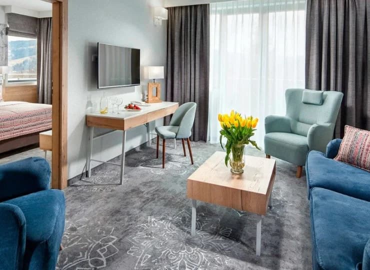 Komfortowe pokoje to połączenie współczesnego designu i góralskiego stylu