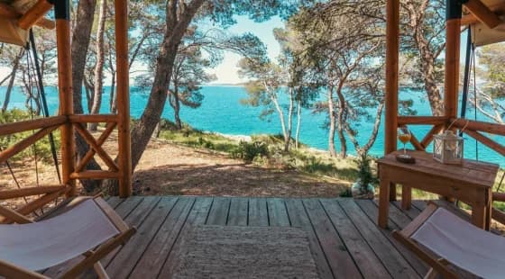 Glamping Lodge S widok na morze