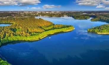 Ukiel jest największym jeziorem w Olsztynie