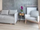 Rozkładana sofa może służyć za miejsce do spania dla 2 osób