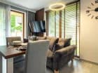 Apartament składa się z jednego pomieszczenia z częścią dzienną i nocną