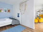 Każdy apartament ma sypialnię z podwójnym łóżkiem