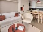We wszystkich apartamentach jest salon z aneksem kuchennym