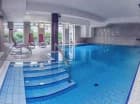 W strefie wellness udostępniono m.in. basen z przeciwprądem i wodospadem