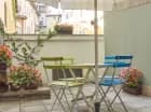 Prywatne patio klimatyzowanego apartamentu w zabytkowej kamienicy
