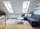 Apartamenty posiadają część wypoczynkową z rozkładaną sofą