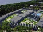 Resort mieści się nad brzegiem jeziora Liwia Łuża
