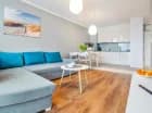 W każdym apartamencie jest komfortowy kącik telewizyjny