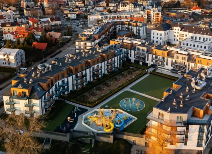 Widok resortu z drona