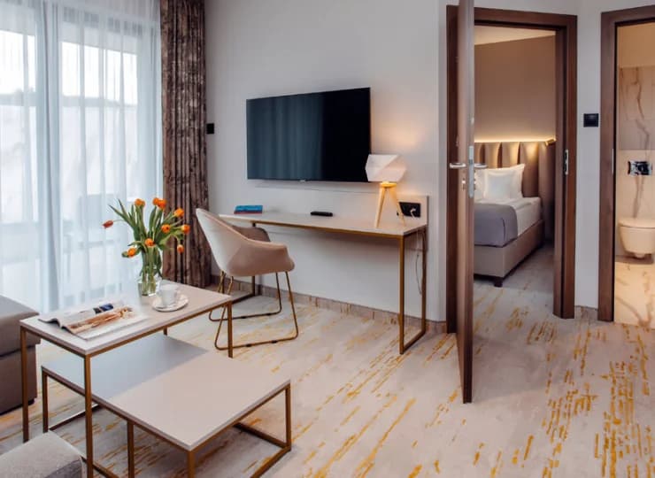 W apartamentach classic i classic plus jest osobna sypialnia