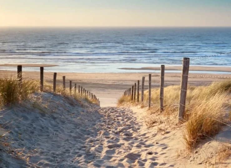 Hotel znajduje się tuż przy wejściu na piaszczysta plażę