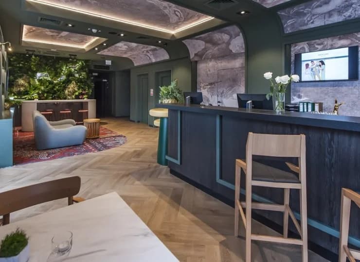 Wnętrza hotelu są inspirowane przyrodą i lasem