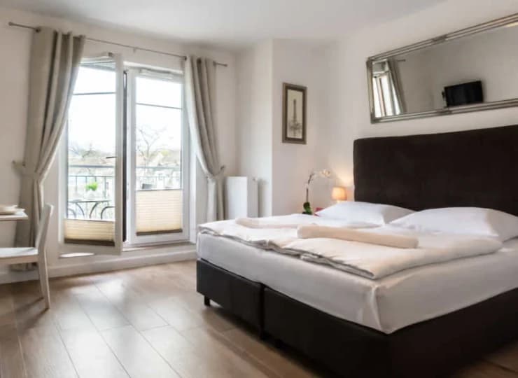 Niektóre apartamenty dysponują balkonem