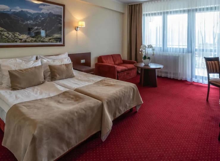 Największy jest pokój comfort plus z dodatkową sofą - świetny dla rodzin