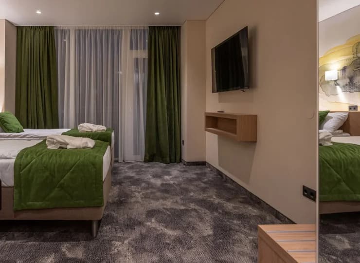 Pokoje w części Comfort Plus wyróżniają się wysokim standardem