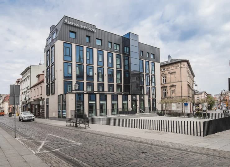 Na rogu ul. Długiej oraz Podwale w centrum Bydgoszczy