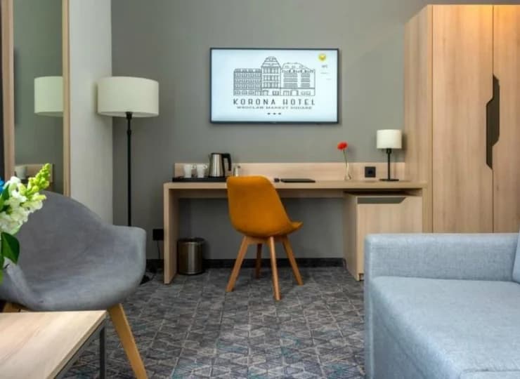 Dodatkowo, w pokojach jest TV i dostęp do WiFi
