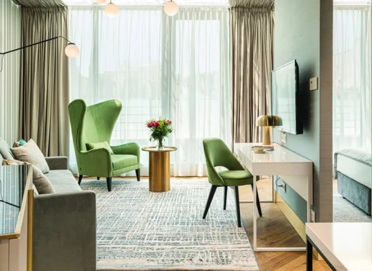Apartament Junior Suite z oddzielną częścią dzienną i sypialnianą
