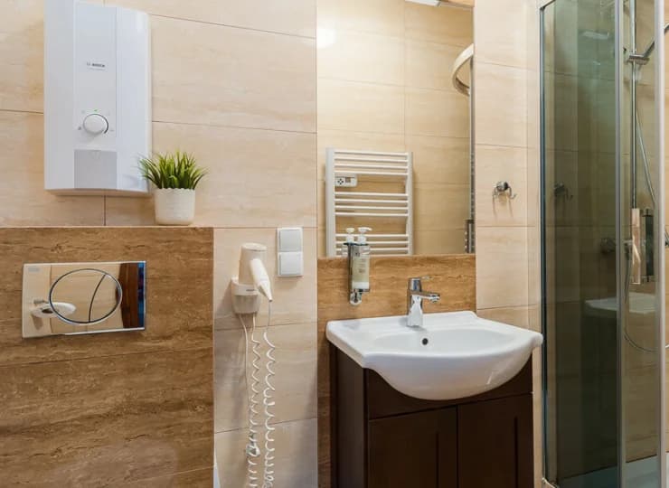 Każdy apartament posiada własną łazienkę
