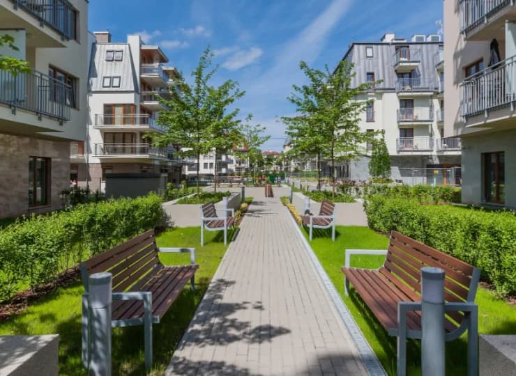Apartamenty Aquamarina są świetnie zlokalizowane w zacisznej okolicy