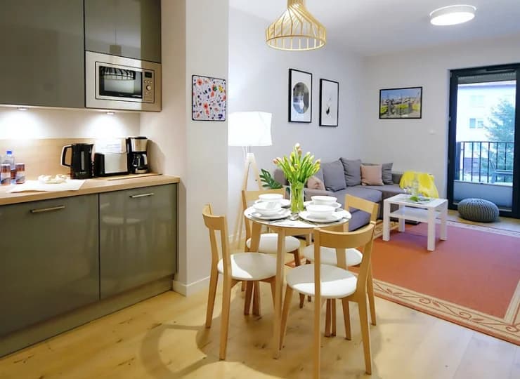 Każdy apartament posiada aneks kuchenny