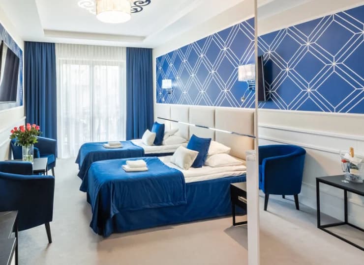 Nowoczesny pokój Premium jest utrzymany w jeszcze wyższym standardzie