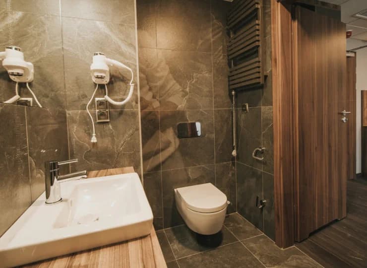 Każdy apartament posiada nowoczesną łazienkę