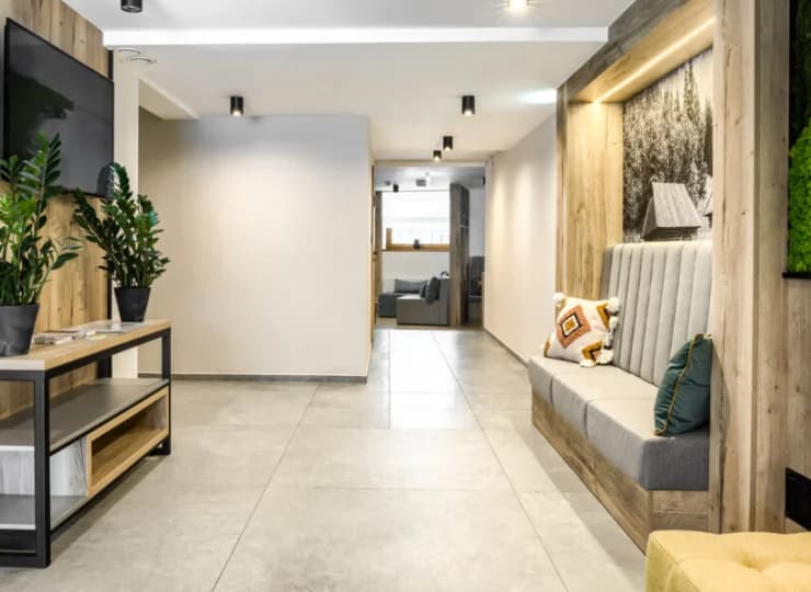 Stylowe części wspólne apartamentów wprawiają w dobry nastrój