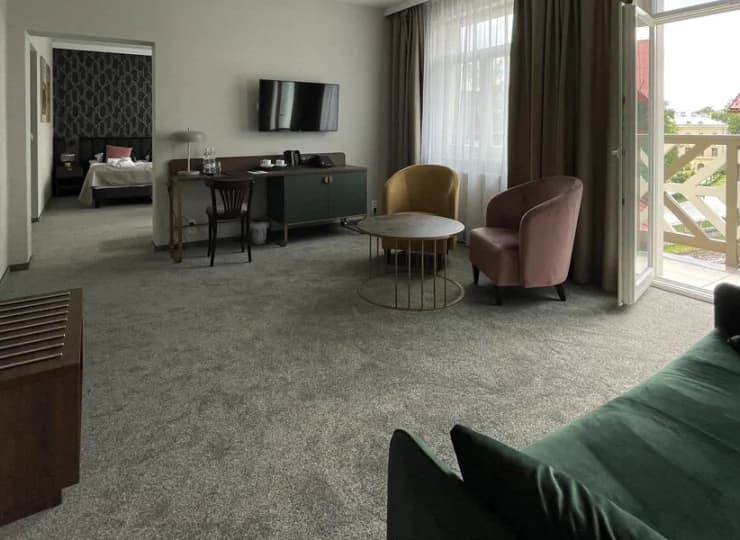 2-pokojowy klimatyzowany Apartament Suite Deluxe ma 52 m2 powierzchni