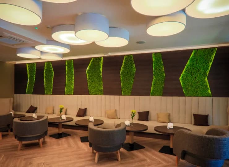 W hotelu znajduje się gustowne lobby