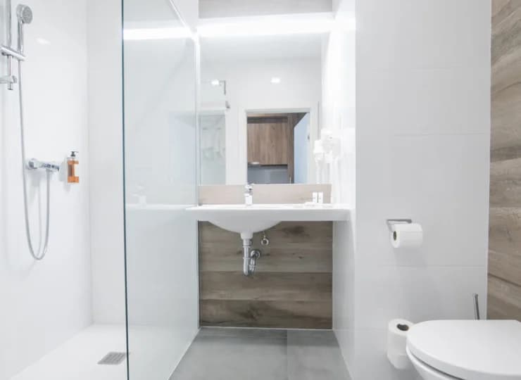 Przykładowa łazienka w apartamencie studio