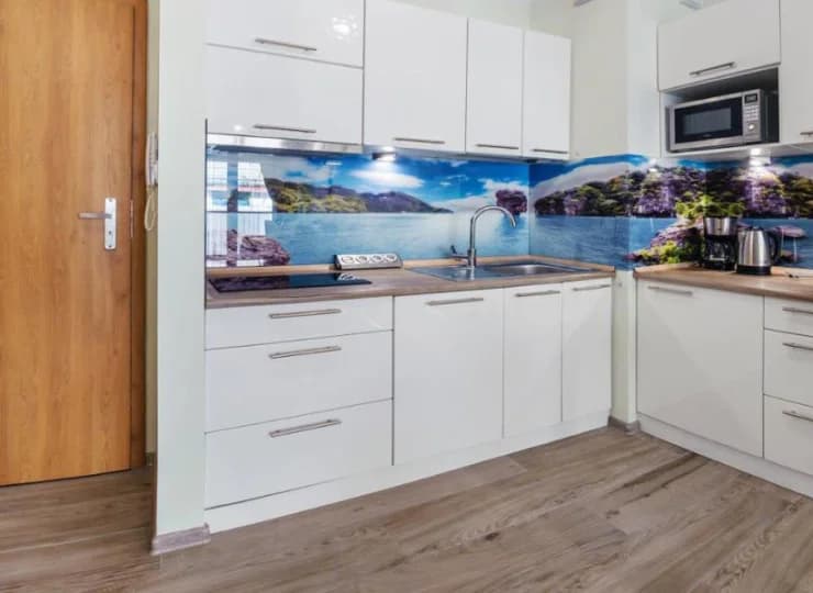 Każdy apartament posiada wygodny aneks kuchenny