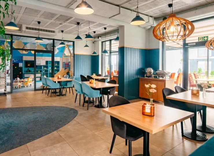Restauracja w Blu Apartments ma eleganckie, stylowe wnętrza