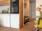 W apartamencie znajduje się aneks kuchenny
