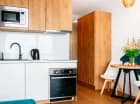 W każdym apartamencie jest aneks kuchenny