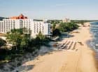 4-gwiazdkowy hotel jest wspaniale położny tuż przy plaży w Międzyzdrojach