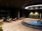 Jest tutaj także jacuzzi i wypoczywalnia z widokiem na góry