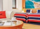 Pokoje w części Yachting 4* nawiązują do tematyki mariny jachtowej