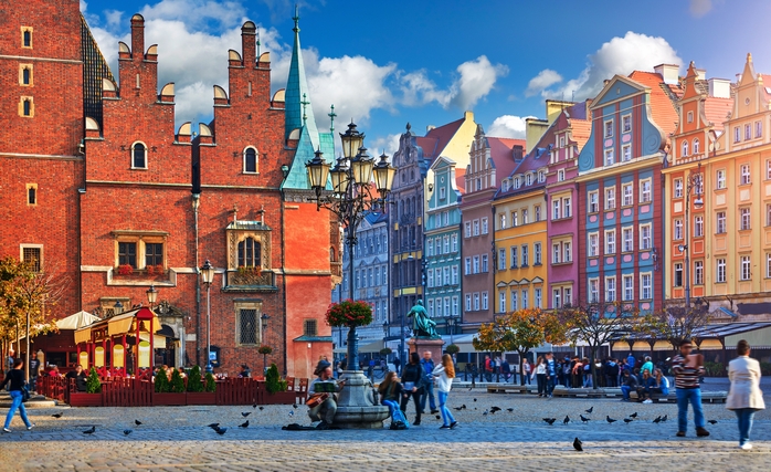 Widok na Stare Miasto we Wrocławiu