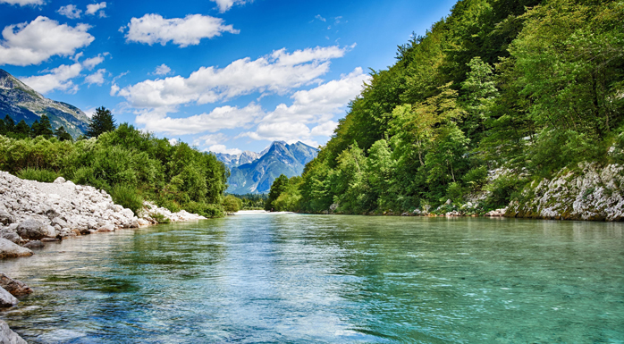 Górska rzeka w Słowenii